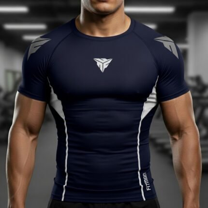 Fitman Blue ranked Rash Guard Menrashguard