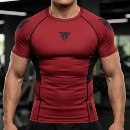 Fitman Ranked BJJ RashGuard Red