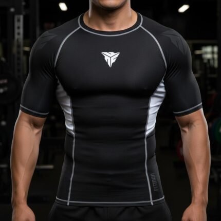 Fitman Ranked BJJ Rash Guard Men Black/White