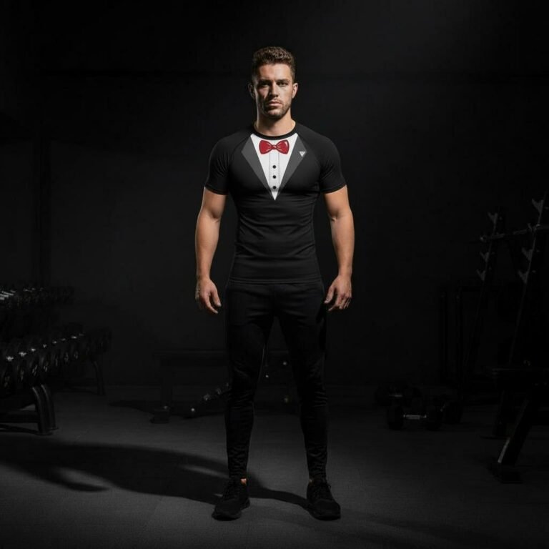 Black Tuxedo BJJ Rash Guard